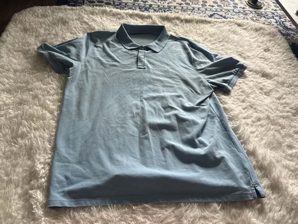 Vineyard Vines Men's Light Blue Short Sleeve Performance Polo Shirt